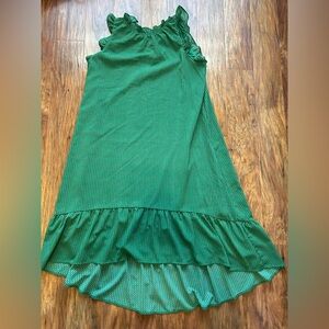 Who What Wear Women’s Size M Polka Dot Sleeveless Dress With Assymetrical Hem